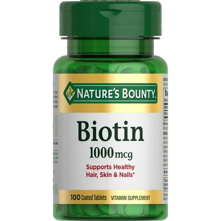 Nature's Bounty Biotin Tablets, Energy Support, 1000 mcg, 100 Ct