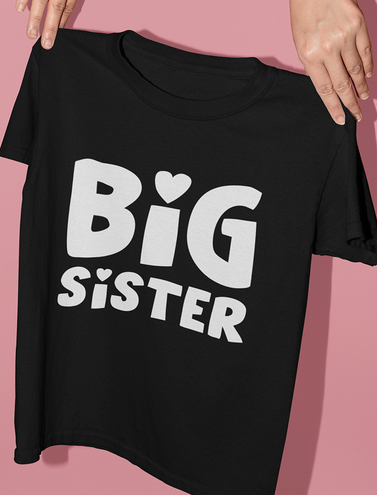 Tstars Big Sister Youth T-Shirt - Unique B Day Gifts - Ideal Big Sister Announcement - Cute, High-Quality Graphic Tee - Perfect for Birthday or Any Special Occasions - image 4 of 7