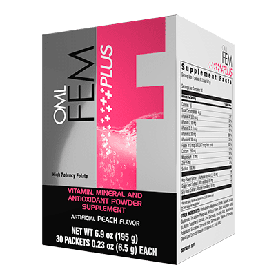Omnilife Fem Plus: Peach Flavored Nutritional Supplement for Women's Health, 30 Sachets, 195g (1 Box)