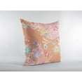 thumbnail image 3 of Pink Orange Garden Decorative Suede Throw Pillow, 3 of 4