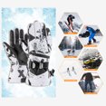 thumbnail image 3 of Guantes de esquí cálidos de invierno Forro polar A prueba de viento Pantalla táctil Deportes Ciclismo, 3 of 7