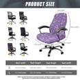 thumbnail image 7 of Renewold Office Chair Cover Decorative Rotating Chair Slipcover Stretch Soft Chair Protector Cover for Desk Computer Chair for Easter Decor, Easter Bunny Egg Carrot Purple, S, 7 of 7