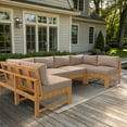 thumbnail image 4 of Covers & all Outdoor Olefin Foam Seat and Polyfill Back Cushion Set, 5 inch Thick Foam, UV Proof Patio Furniture - Beige, 4 of 6