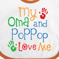 thumbnail image 4 of Inktastic Oma and Poppop Grandkids Boys or Girls Baby Bib, 4 of 4