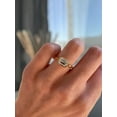 thumbnail image 5 of 2.00Ct Emerald Cut Moissanite East West Bezel Solitaire Engagement Ring, 10K Rose Gold, US 8, 5 of 8