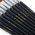 thumbnail image 4 of Shisuyan 12Pcs Detail Paint Brush Assorted Color Professional Paintbrush Set for Oil Painting, 4 of 9