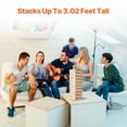 thumbnail image 3 of KFFKFF Outdoor Game Giant Tumble Tower, Set of 54 Medium-Sized Pine Wood Stacking Blocks Game, Comes with Portable Bag and Scoring Board, Wooden Pile-Up Game, Ideal for Family Fun, Indoor/Outdoor Use, 3 of 9