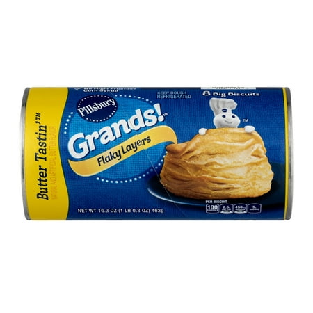Pillsbury Grands! Flaky Layers Butter Tastin' Biscuits, 8 Ct, 16.3 oz