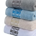 thumbnail image 6 of Superior Larissa Cotton Embroidered Bath Towel Set of 4, Chocolate, 6 of 7