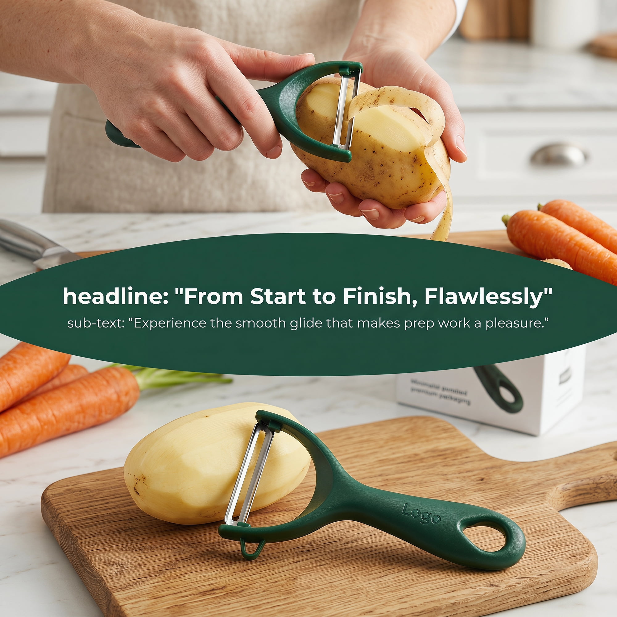 Unique Bargains Vegetable and Apple Peeler with Ergonomic Handle Dark Green 5.1x2.4 inch