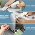 thumbnail image 5 of Keyohome Electric Baby Bottle Brush Set, Baby Bottle Brush Cleaner with Silicone Nipple and Straw Brush,White, 5 of 10