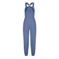thumbnail image 5 of Rutainlusire Solid Color Overalls for Women Summer Casual Leggings Jumpsuit, 5 of 7