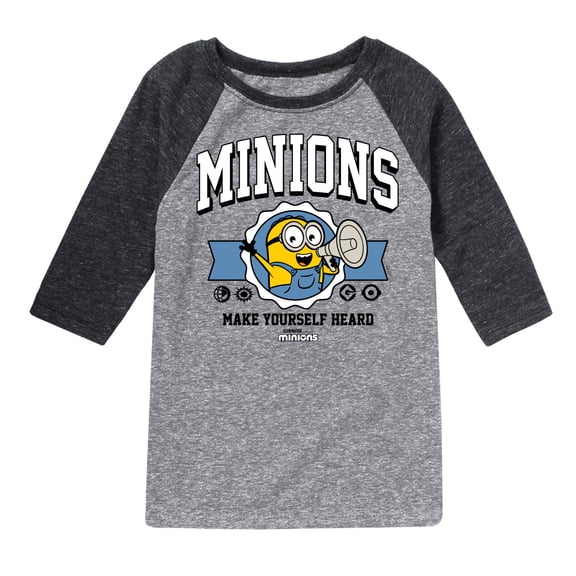 Despicable Me Minions - Make Yourself Heard - Toddler & Youth Raglan Graphic T-Shirt