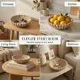 thumbnail image 3 of Cuenco decorativo OAKOA grande de resina beige para decoración del hogar, 3 of 7