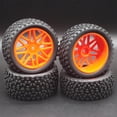 thumbnail image 3 of Tachiuwa RC Car Tires 1/10 Vehicles Model Spare Parts Modified Assembly for HPI 94166 Orange, 3 of 3