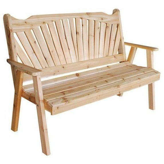 Western Red Cedar Fanback Garden Bench