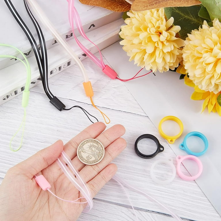 Portable Electronic Cigarette Necklace Lanyard Silicone Bands Anti Slip Rubber  Rings Mixed Color Straps: 15.3 inch(38.86cm) 5 strands; Pendant:  29x24.5x7mm Hole: 3mm Inner Diameter: 20.5mm 20pcs - Walmart.com