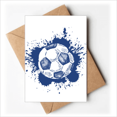 thumbnail image 1 of Ink Cartoon Football Blue Soccer Greeting Cards You are Invited Invitations, 1 of 3