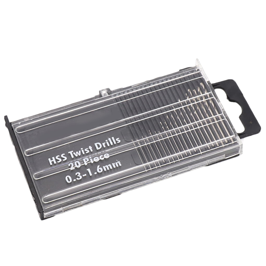 20pcs Precision 0.3-1.6mm Mini Micro HSS Twist Drill Bit Set Drilling Tool E 20pcs Precision 0.3-1.6mm Mini Micro HSS Twist Drill Bit Set Drilling Tool E