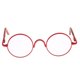 thumbnail image 1 of Par de Gafas , Adornos Plegables de Cobre para de 1: 6, Accesorios de de 9 Cm rojo claro, 1 of 7