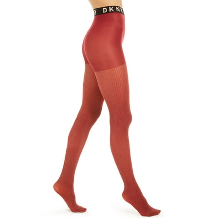DKNY Womens Lurex Rib Control Top Tights Style-DYF050