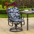 thumbnail image 3 of ARDEN 2-Pack Outdoor Patio Dining Chair Cushion, 20x44, Rain-Proof Seat Pad, Fade-Resistant Outdoor Cushion Sapphire Blue Ashland Jacobean, 3 of 11
