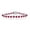 Ruby and White CZ, variant on Halo Created Ruby and Simulated Diamond CZ 7.5” Halo Linked Tennis Bracelet Sterling Silver Jewelry for Women or Teens