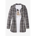 thumbnail image 4 of Woman Within Plus Size Two-Piece Flannel Shirt And Tee, 4 of 5