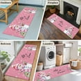 thumbnail image 6 of Pink Christmas Snowman Runner Rug 2x6 FT, Non Slip Hallway Carpet, Xmas Birds Winter Snowflake Washable Soft Floor Carpet Throw Runner Carpet Long Rug for Entryway Kitchen Bedside Sliding Door, 6 of 9