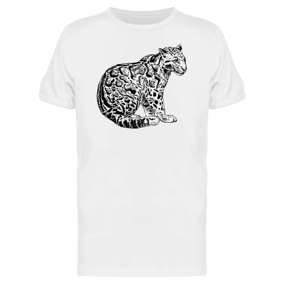 Sketch Of Clouded Leopard Tee Men's -Image by Shutterstock