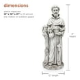 thumbnail image 4 of Alpine Gray Fiberglass 31 in. H St. Francis Statue, 4 of 14