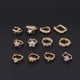thumbnail image 5 of Pendientes de 8 mm con forma de cruz de flores y circonitas incrustadas en cobre y hebilla para la oreja, de uso irregular, 5 of 5
