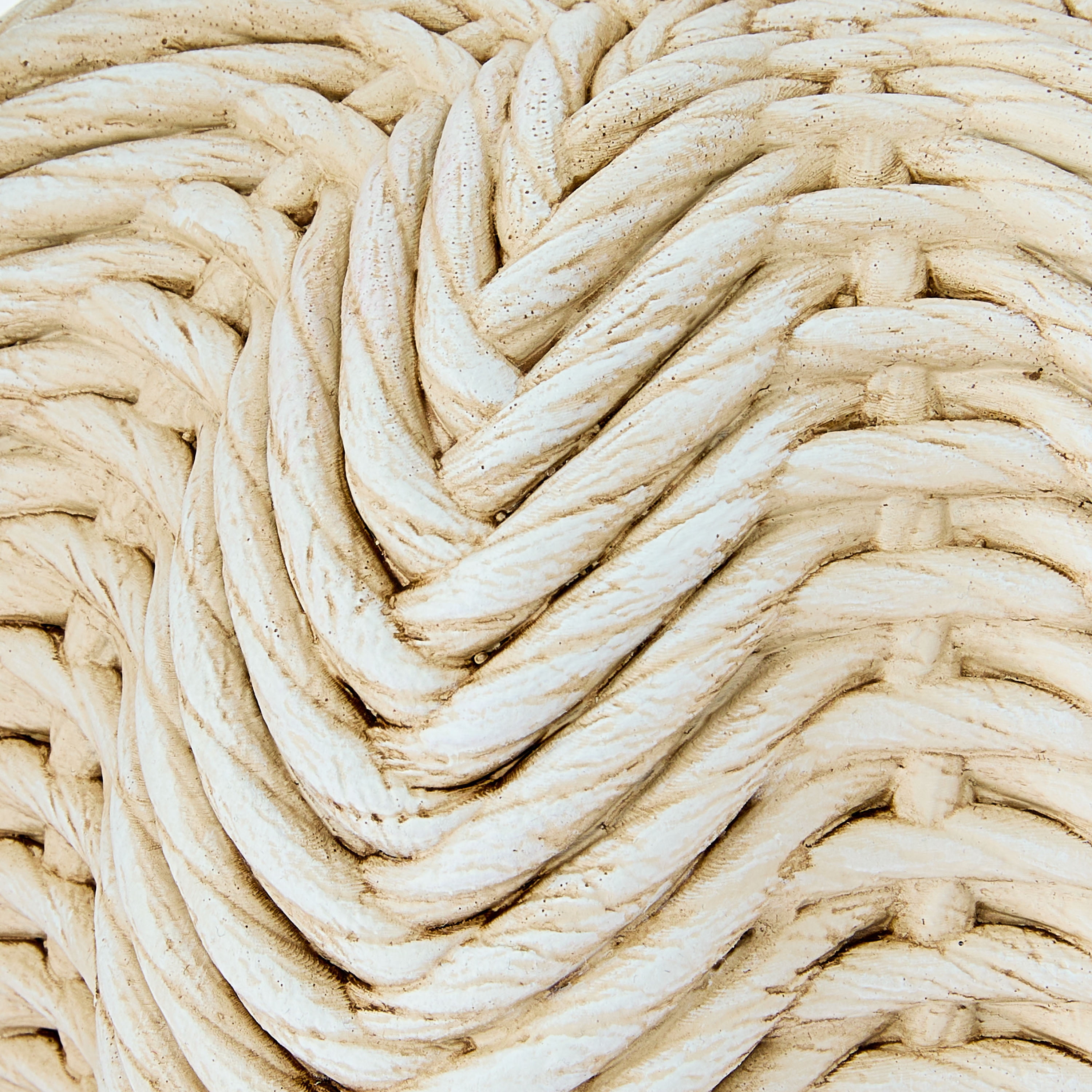 Woven-Texture Resin Pumpkin Tabletop Decor, White, 7.25", Halloween by Way To Celebrate
