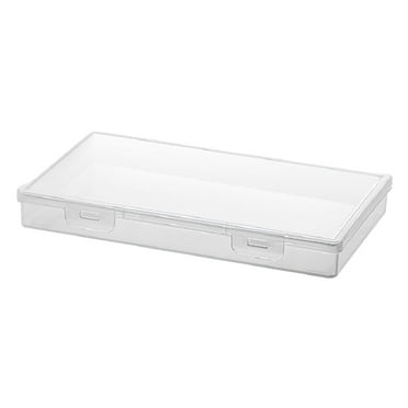 Photo Storage Box Photo Box with Lid Craft Keeper Transparent Lightweight Organizer Container for Stamps Scrapbook Postcard 770ml