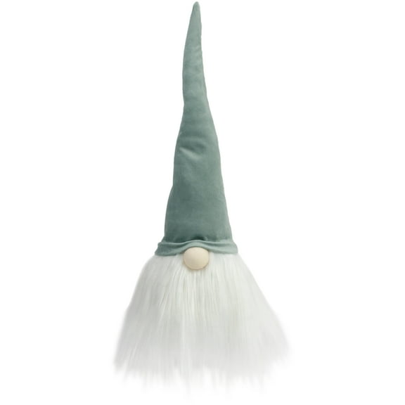 Northlight Gnome Head with Beard Christmas Decoration - 15" - Green and White