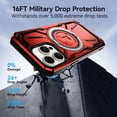 thumbnail image 2 of Armor Magnetic Stand for iPhone 16 Pro Max Case, Magsafe Kickstand [360° Rotating Ring Rugged Tough, Military ShockProof Heavy Duty Protective] Phone Case for iPhone 16 Pro Max - Black, 2 of 7