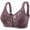 A-Dark Purple8, variant on Yuanlong Daisy Bras For Older Women Front Closure Adjustable Straps Comfort Bra Wireless Full Coverage Daily Wear Bras