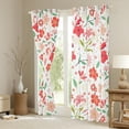 thumbnail image 3 of Manfei Retro French Flower Blackout Curtains Set of 2 (52x84 Each), Red Floral Window Curtains, Teens Western Countryside Curtains and Drapes, Window Curtains Decor, 3 of 6
