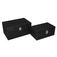 thumbnail image 2 of Cheungs FP-4056-2CHG Set Of 2 Champagne Color Wooden Boxes With Glitter, 2 of 4