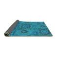 thumbnail image 2 of Ahgly Company Indoor Square Oriental Turquoise Blue Industrial Area Rugs, 7' Square, 2 of 4