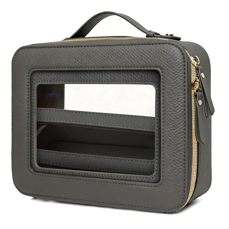Storage Cubes Set, Black and Clear, 3 Pieces