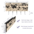 thumbnail image 3 of PhooArto Key Holder for Wall Decorative with 5 Key Hooks, Vintage Butterflies and Music Notes Pattern Holders Wall Mount Organizer with Mail Key Rack, Self Adhesive, 3 of 7