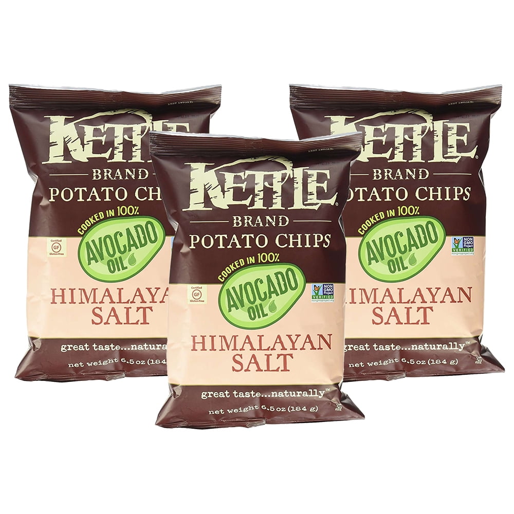(3 Pack) Kettle Brand Potato Chips Cooked in 100 Avocado Oil