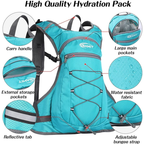 AIMTYD Sac à dos d'hydratation isolé avec poche à eau étanche 2L Sac à dos  léger pour course à pied pour le cyclisme, la randonnée, l'escalade, la  chasse, le vélo, le camping 