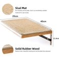 thumbnail image 3 of Floating Wall Shelf with Cat Scratching Mat Thick Solid Rubber Wood Hanging Shelves x CM., 3 of 6