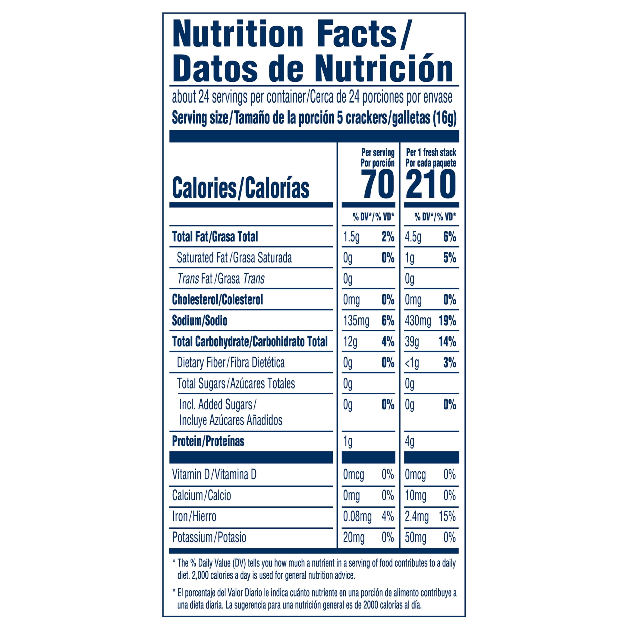 Premium Fresh Stacks Original Saltine Crackers, Travel Snacks, 13.6 oz (8 Multi Snack Packs)
