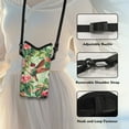 thumbnail image 5 of SEANATIVE Neoprene Cell Phone Crossbody Purse Bag With Removable Adjustable Strap Waterproof Mini Travel Bag for Cellphone, Keys, Lipstick, Power Bank, 8 x 4 inch, Hummingbird Floral Green, 5 of 7
