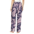 thumbnail image 6 of Pajama Pants Women - Pink Purple Paisley Soft Breathable Sleep & Lounge Pants for Women, Comfy Casual Pj Pants Bottoms with Pockets, 6 of 7