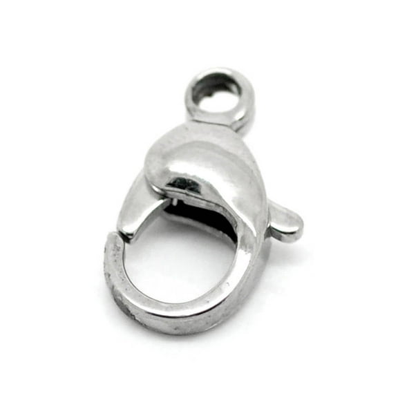 CL079 - 10 pcs. 304 Stainless Steel Lobster Clasps - 16mm x 10mm - Claw Clasps - Hypoallergenic! Tarnish Resistant!