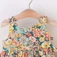 thumbnail image 5 of Coerni Toddler Baby Girls Sleeveless Sundress Girls Tutu Dress Bow Floral Print Princess Dress with Hat Beach Summer Outfits, 5 of 8